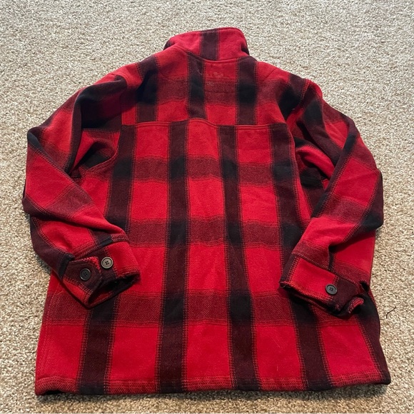 Stormy Kromer The Mackinaw Coat buffalo plaid red medium wool - Picture 7 of 8